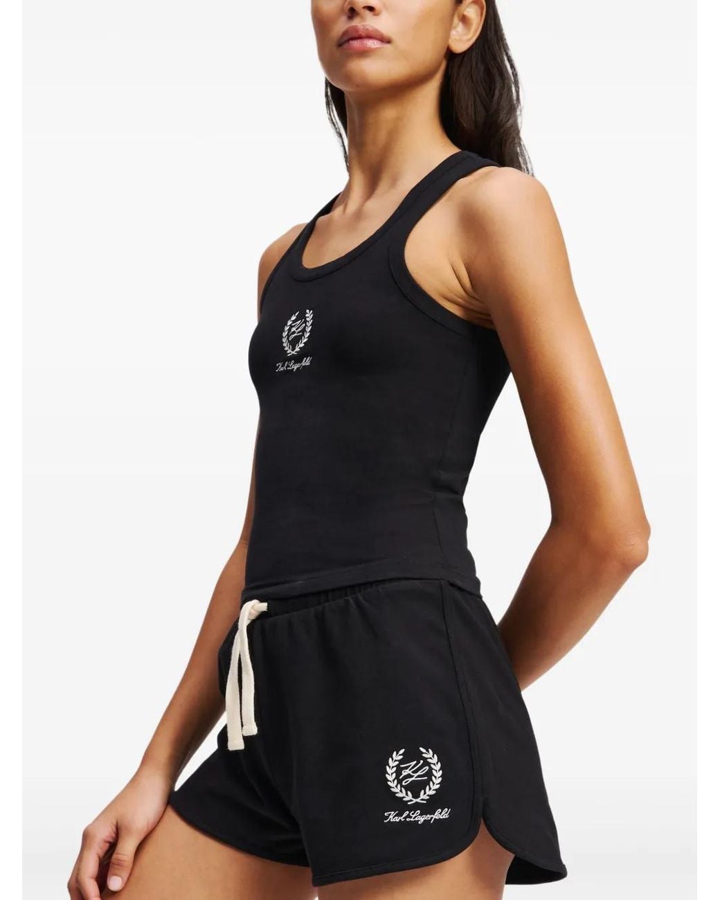Karl Lagerfeld Black Hotel Karl Sweatshorts
