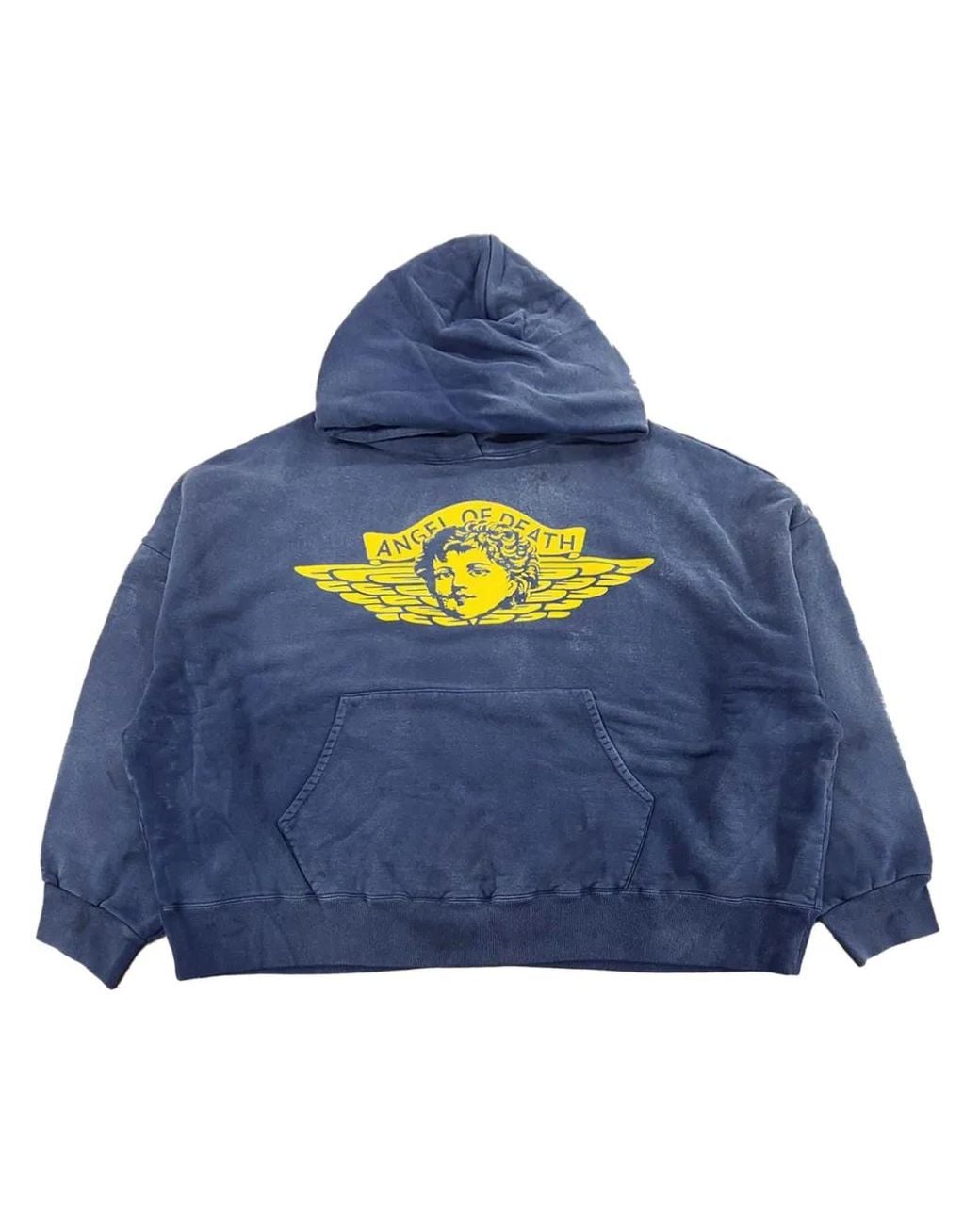 SAINT Mxxxxxx Blue Logo-Print Hoodie for men