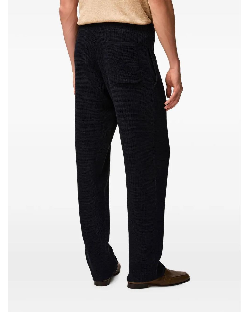 RETORI Black Milano-Stitch Trousers for men