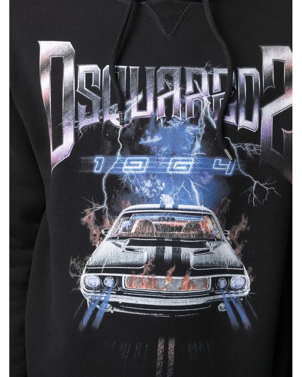 DSquared² Black D2 Space Cool Hoodie for men