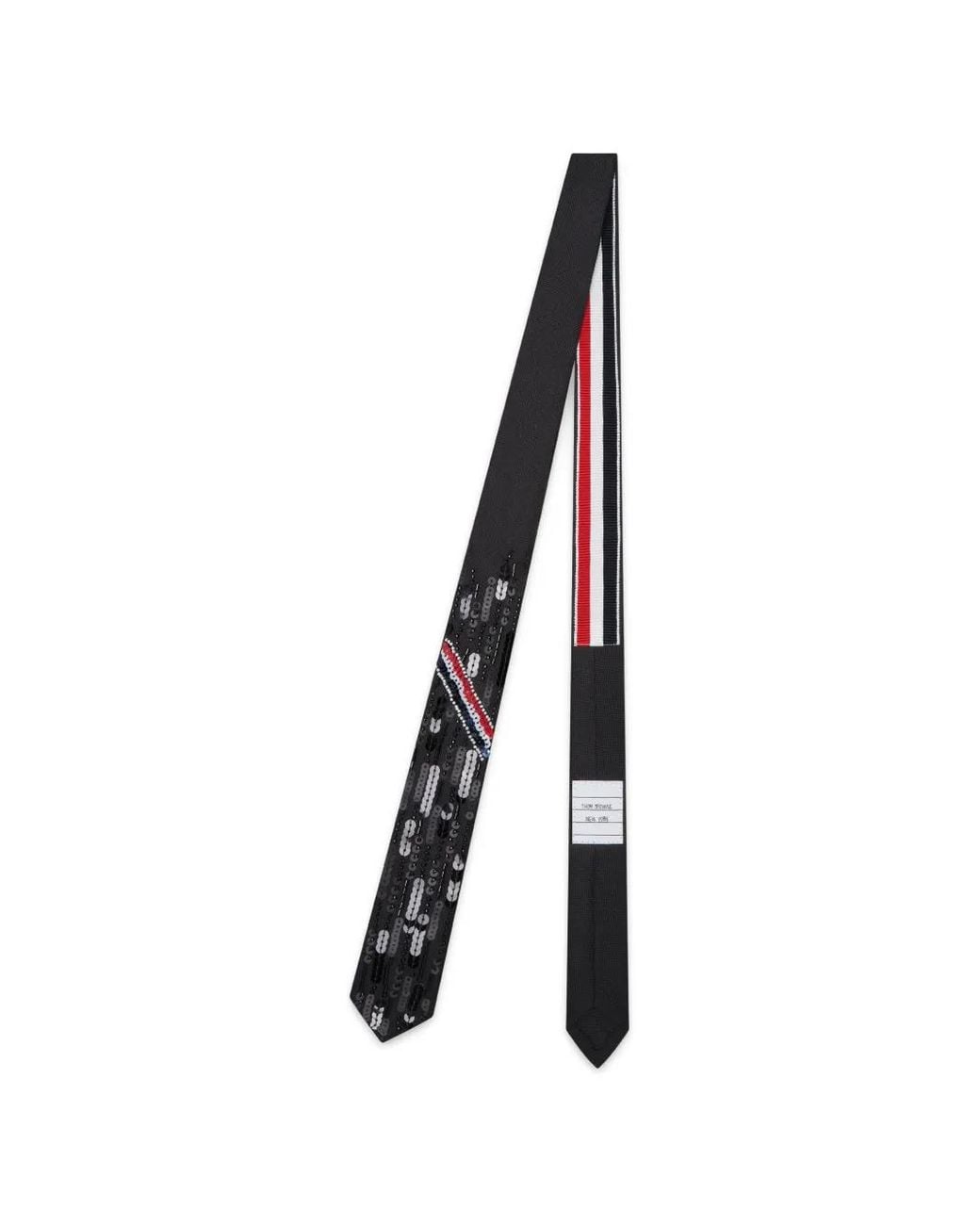Thom Browne White Sequin-Embellished Tie