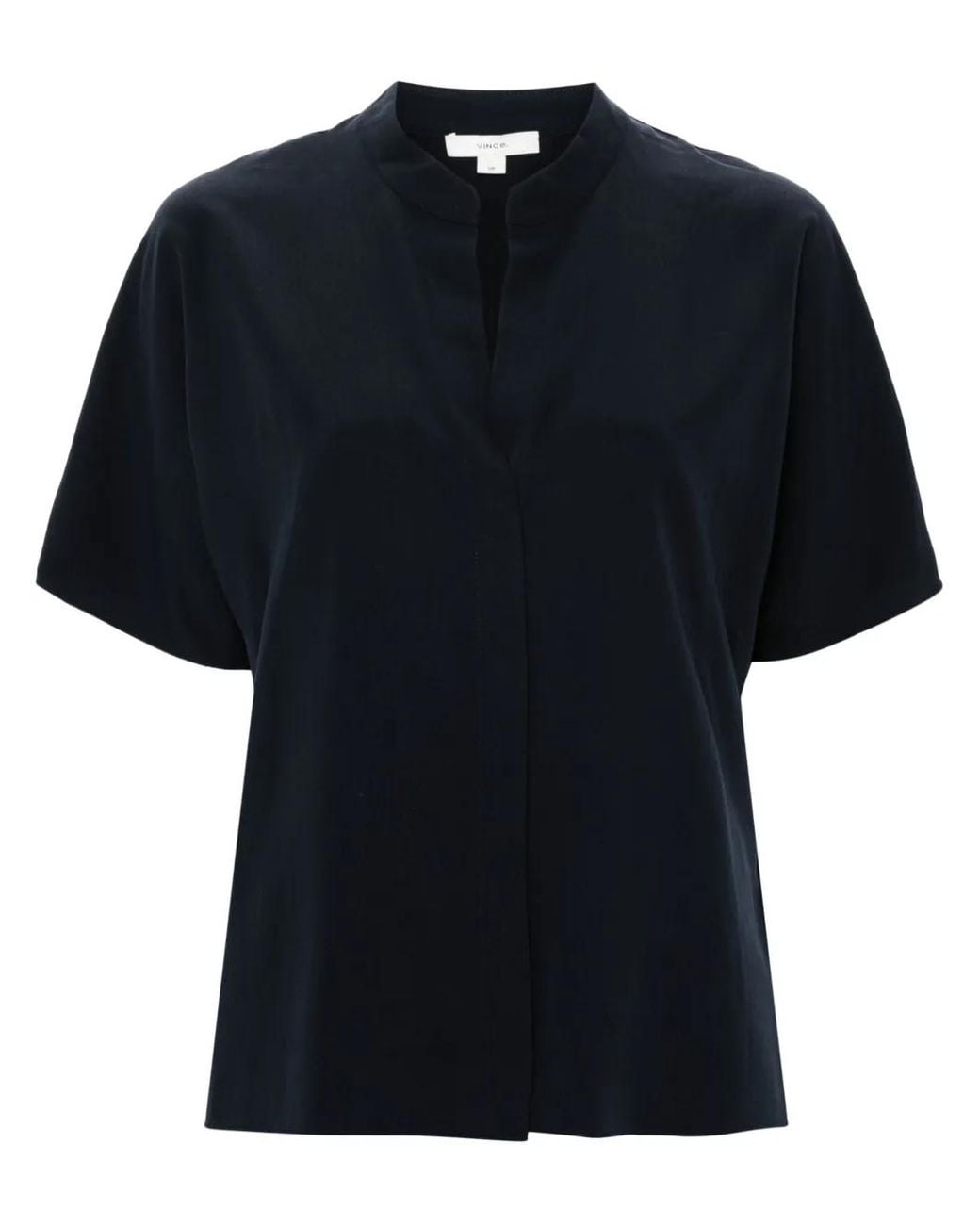 Vince Black Short-Sleeves Blouse