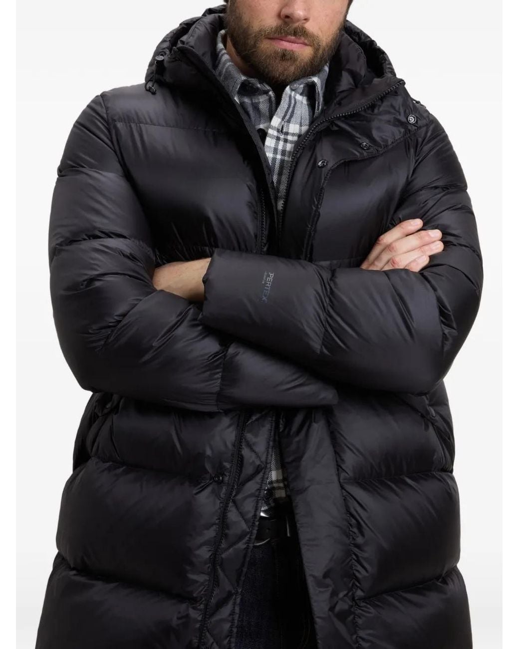 Woolrich Black Pertex Quilted Puffer Coat for men
