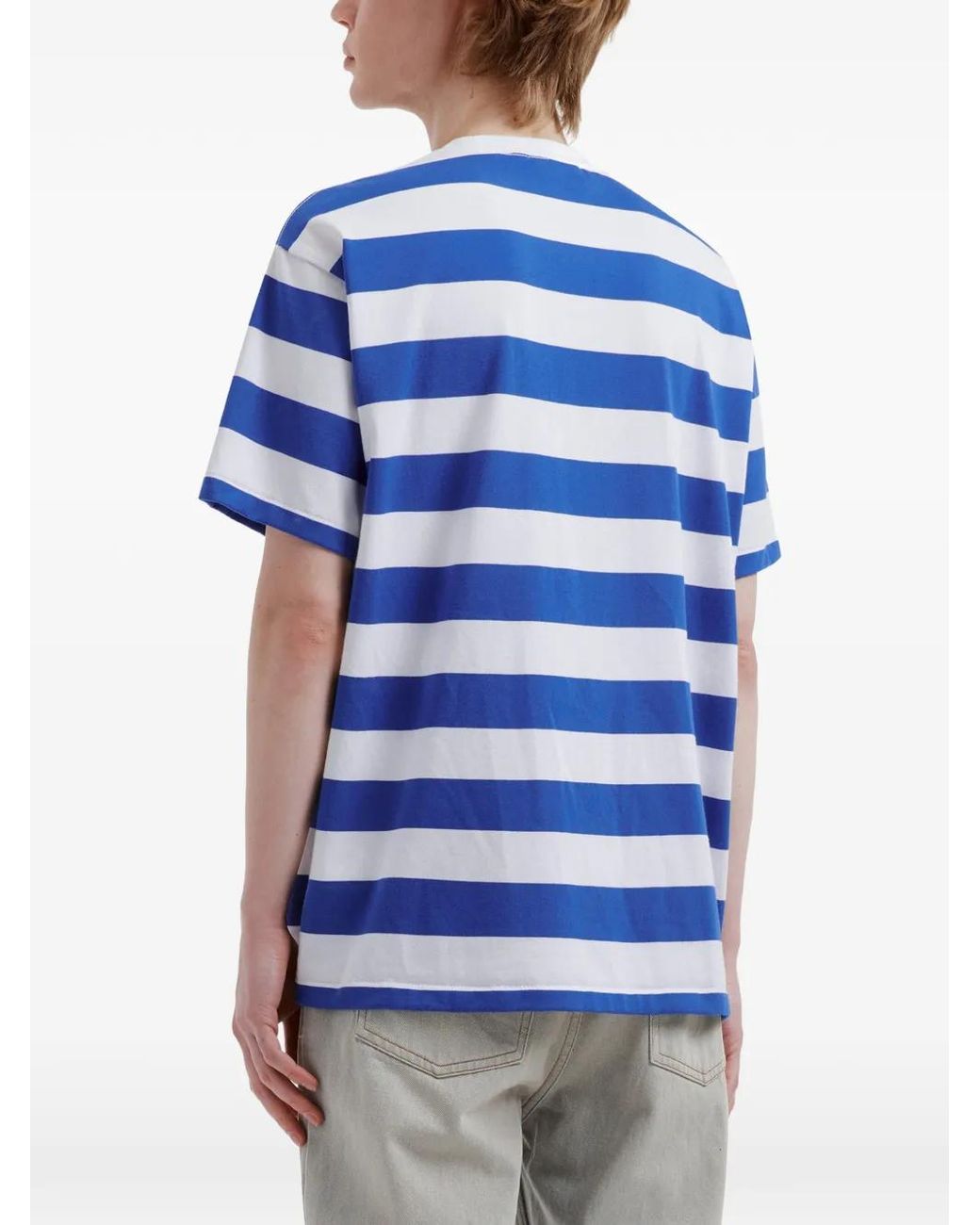 Chocoolate Blue Striped Short-Sleeve T-Shirt for men
