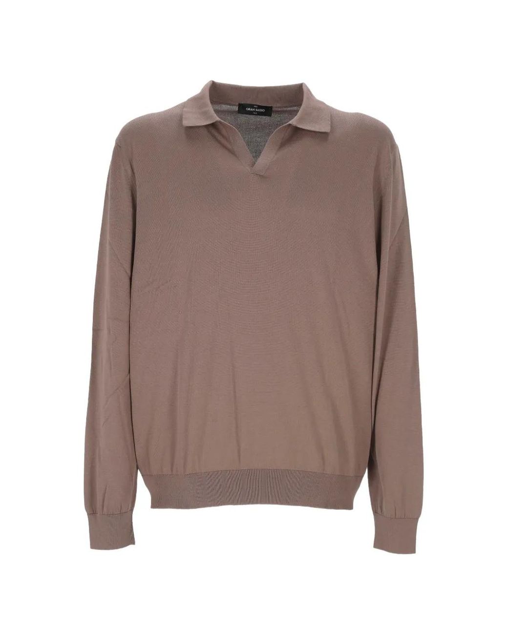 Gran Sasso Brown V-Neck Sweater for men