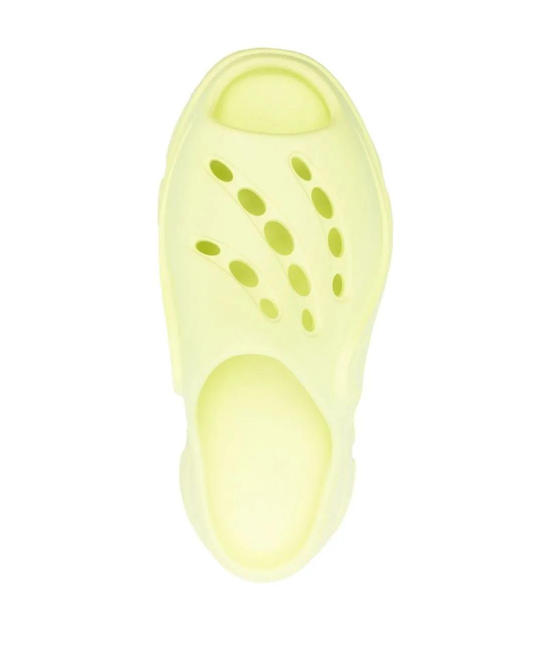 Adidas Yellow Logo-Embossed Perforated Clogs