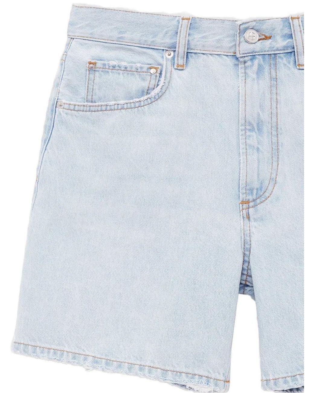 Anine Bing Blue Delaney Shorts