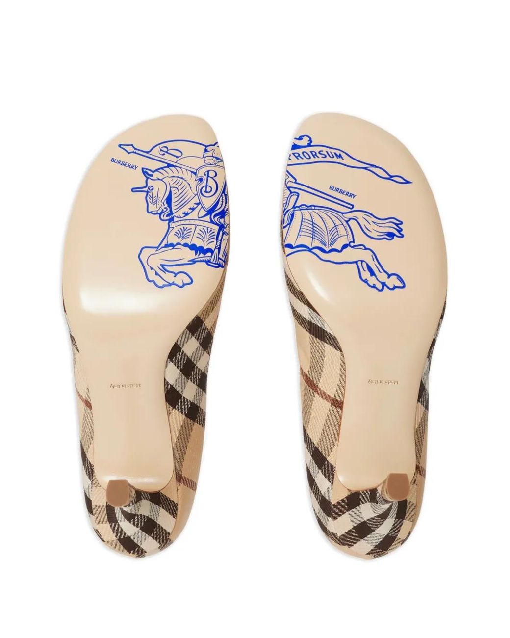 Burberry Natural 85Mm Check Baby Pumps