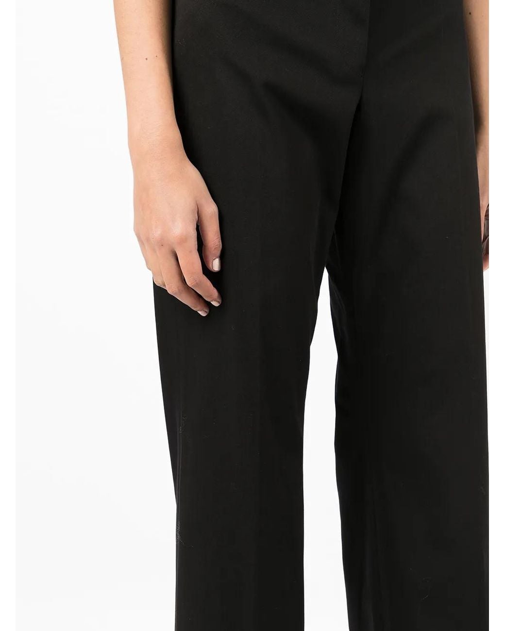 Ferragamo Black Wide-Leg Trousers