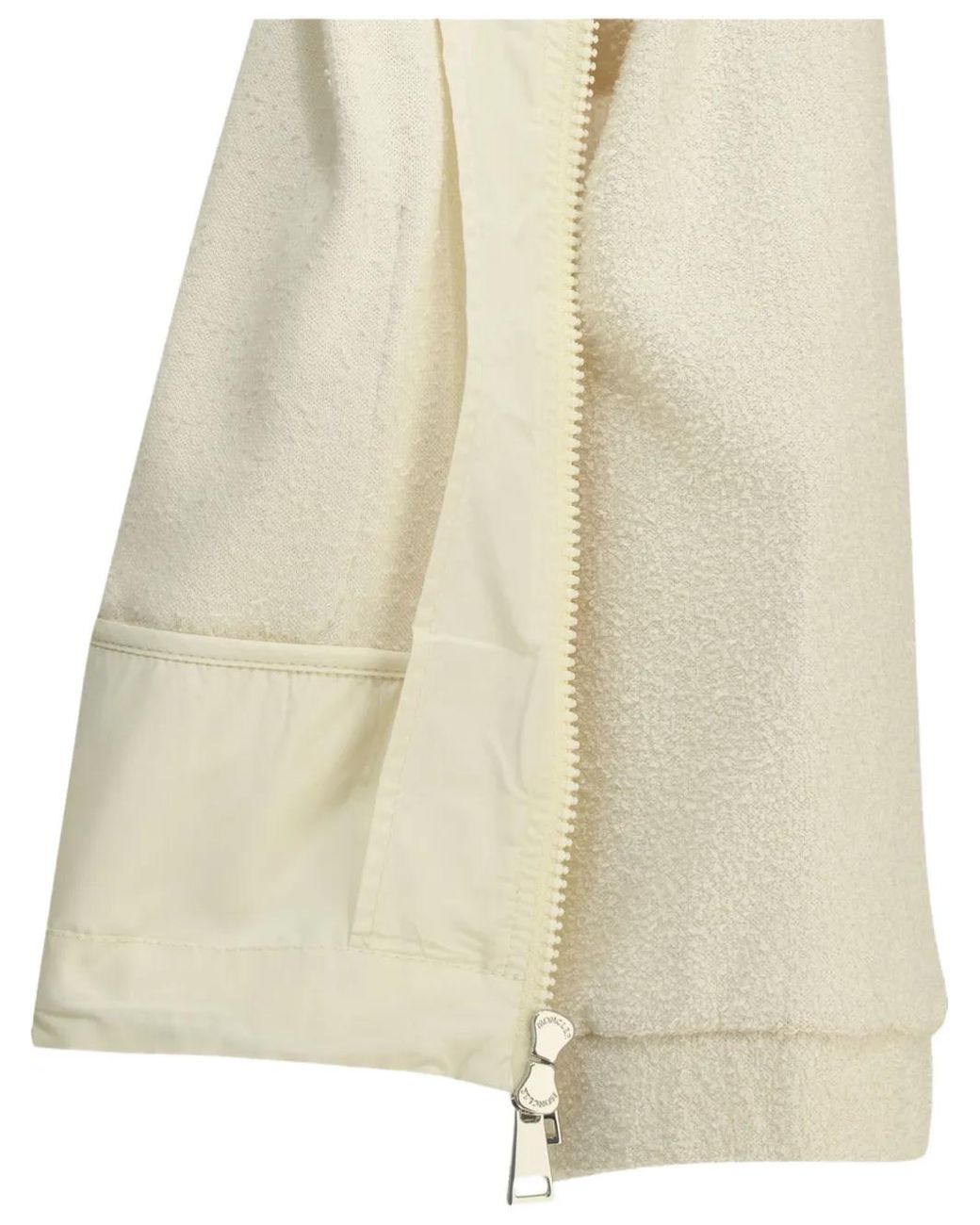 Moncler White Zip-Fastening Jacket