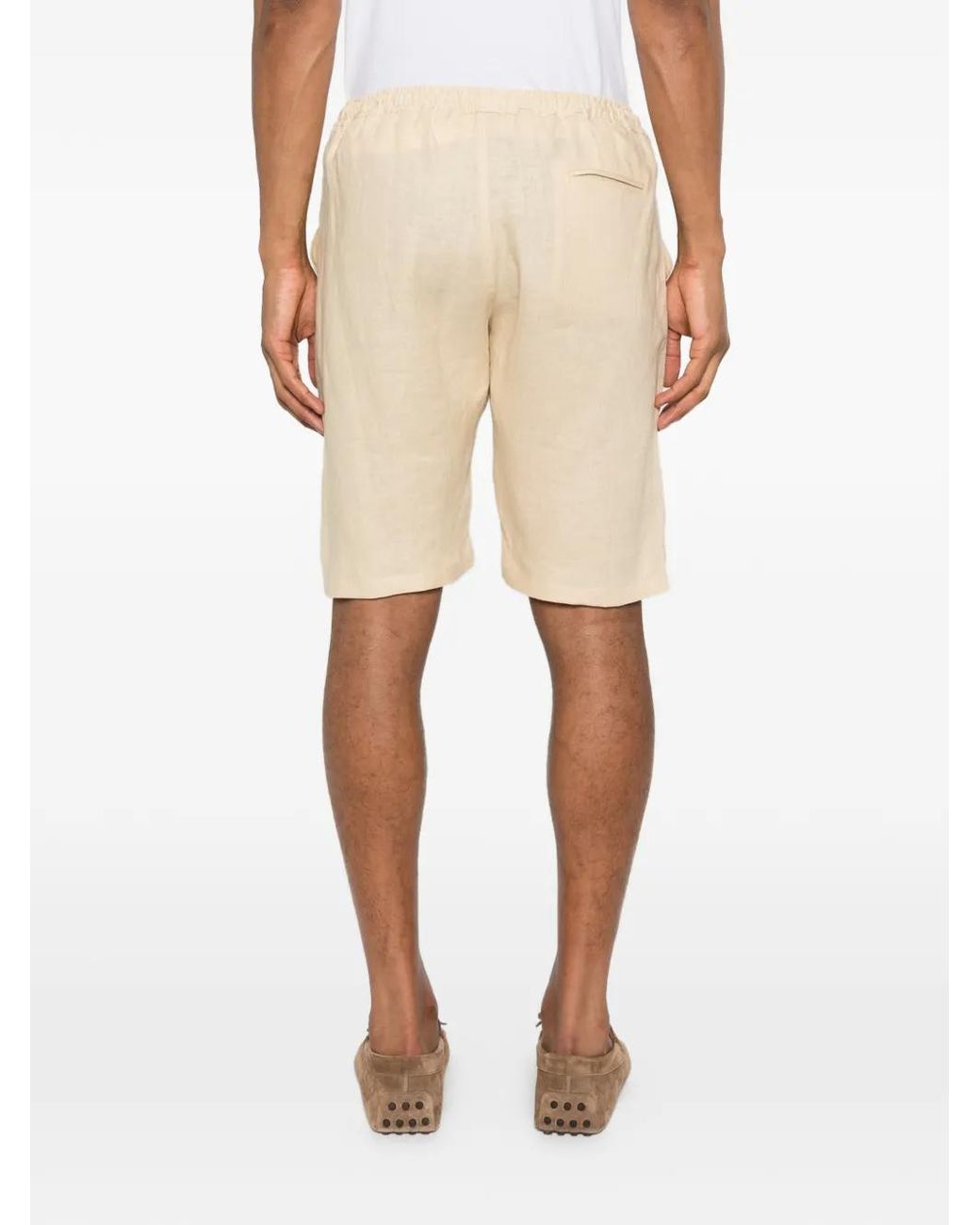 Kiton Natural Drawstring Shorts for men