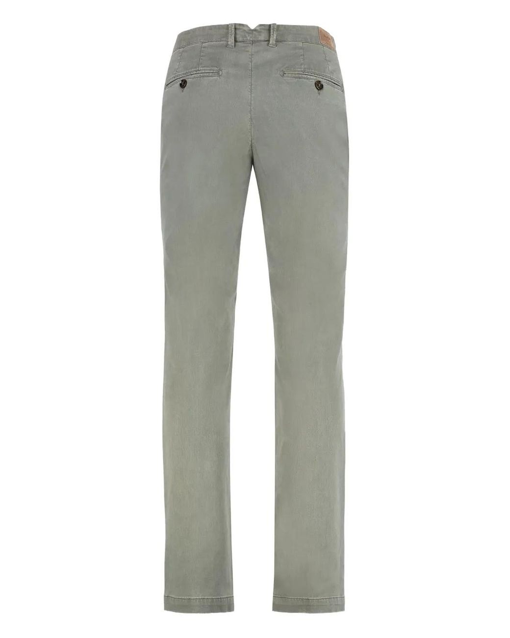 Moorer Gray Button-Fly Trousers for men