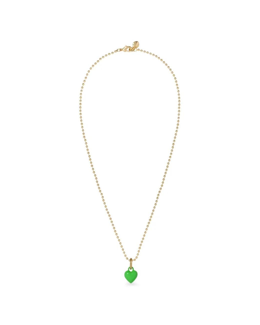 Roxanne Assoulin White Itsy Bitsy Heart-Charm Necklace