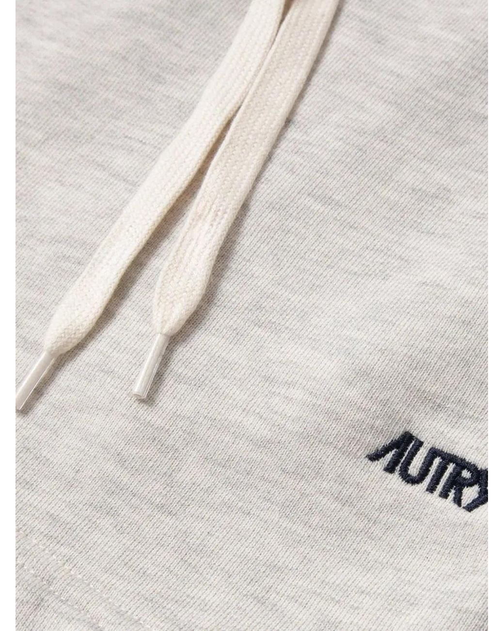 Autry White Embroidered Logo Shorts