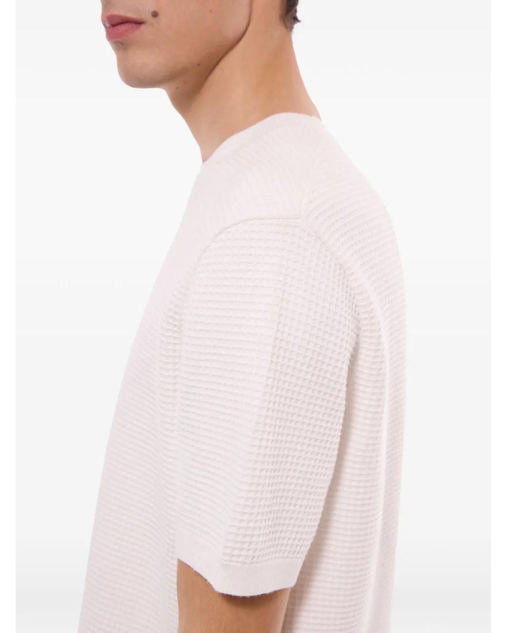 Fursac White Crew-Neck T-Shirt for men
