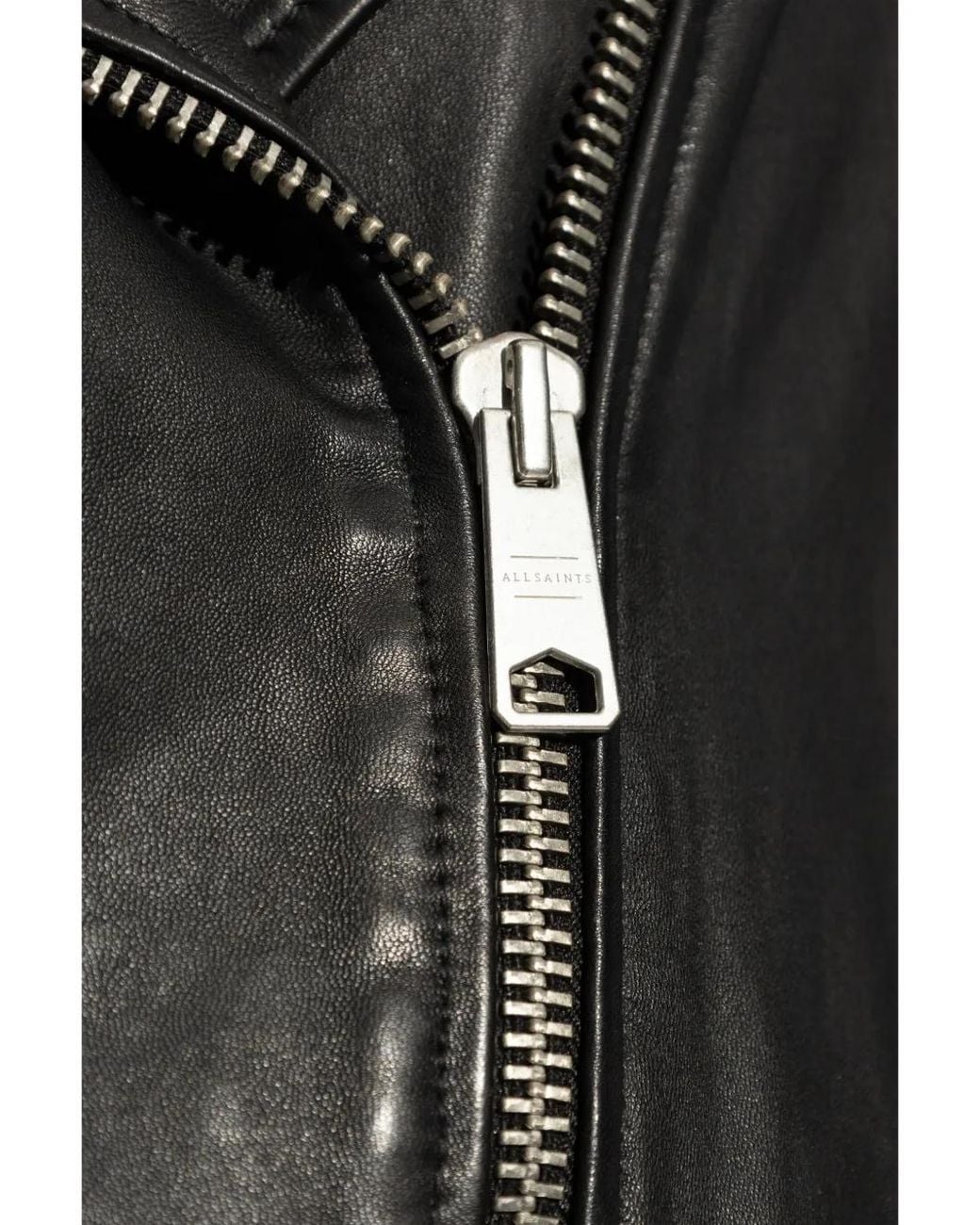 AllSaints Black Billie Leather Biker Jacket