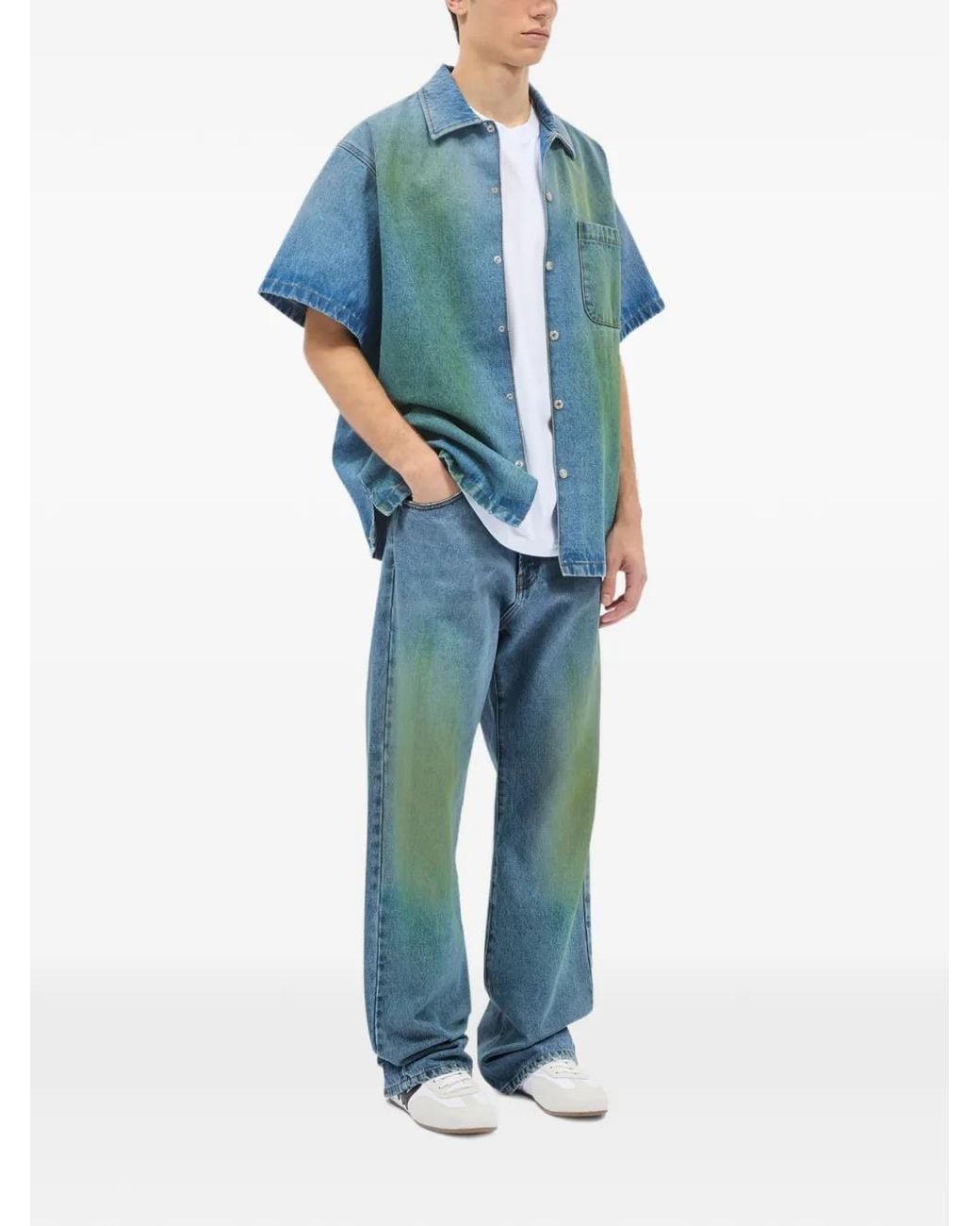 MSGM Blue Logo-Detail Jeans for men