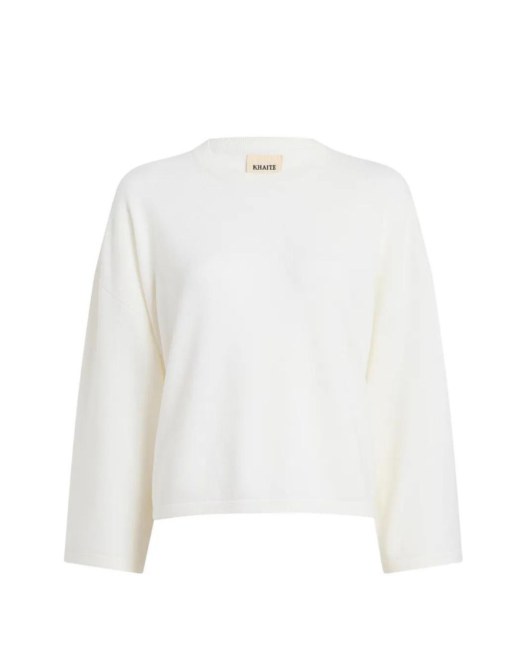 Khaite White Wool Crew-Neck Sweater