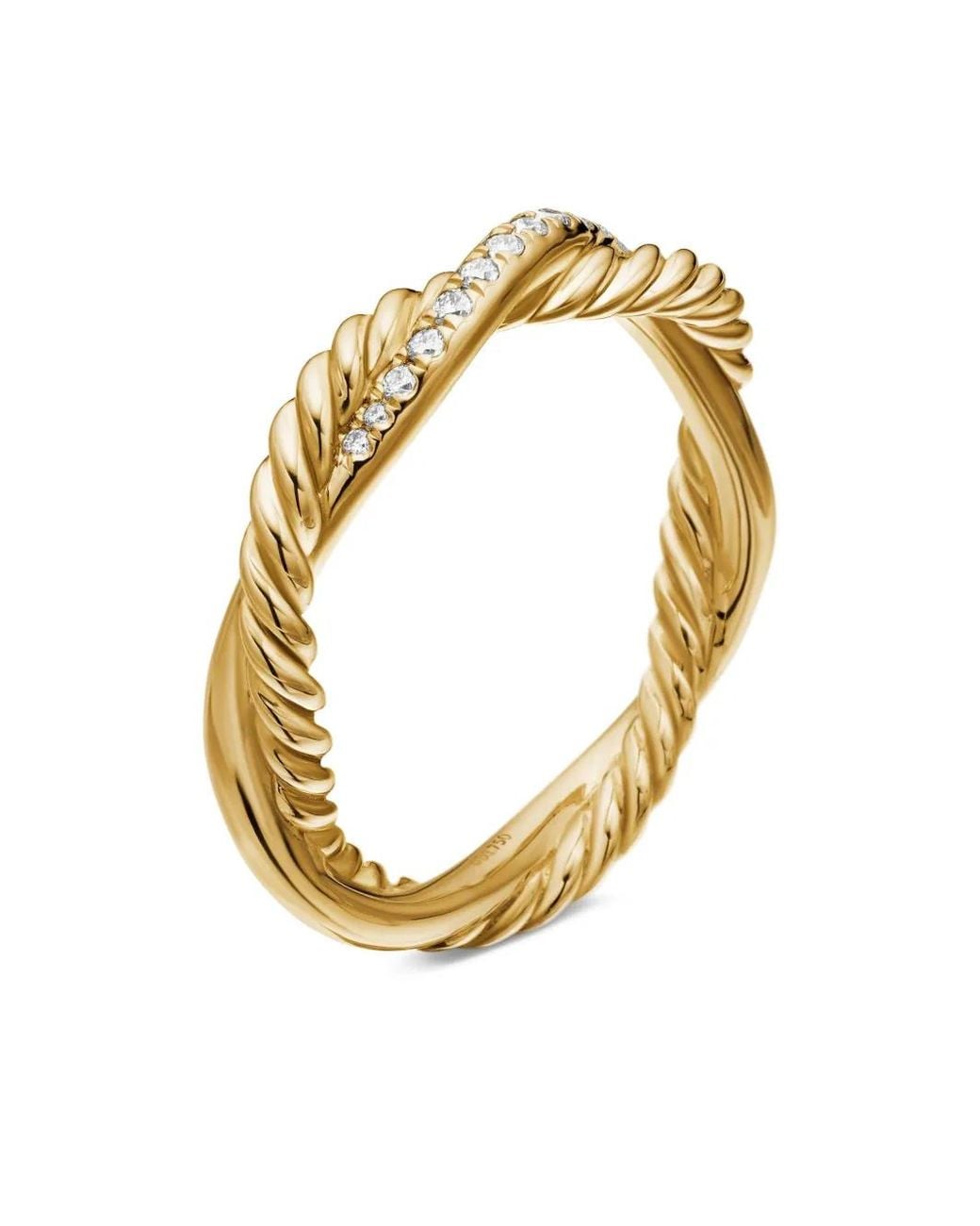David Yurman White 18Kt Petite Infinity Diamond Band Ring (4Mm)