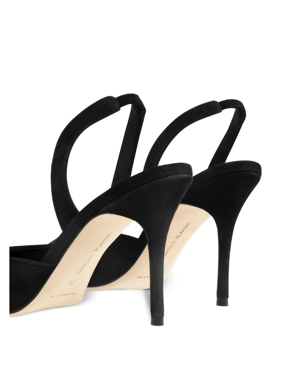 Manolo Blahnik Black Escarpins Carolyne À Bride Arrière