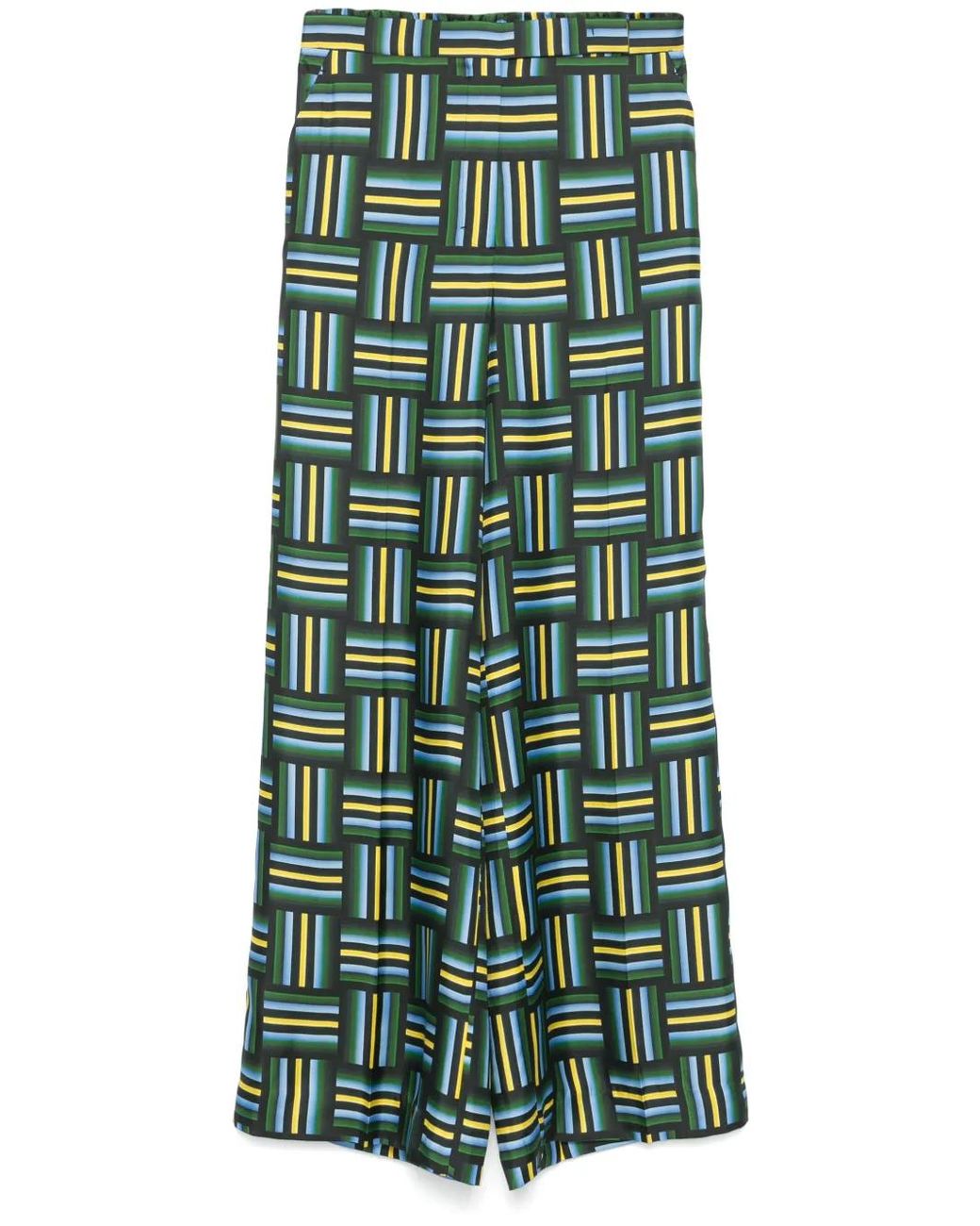 Dorothee Schumacher Green Printed Silk Trousers