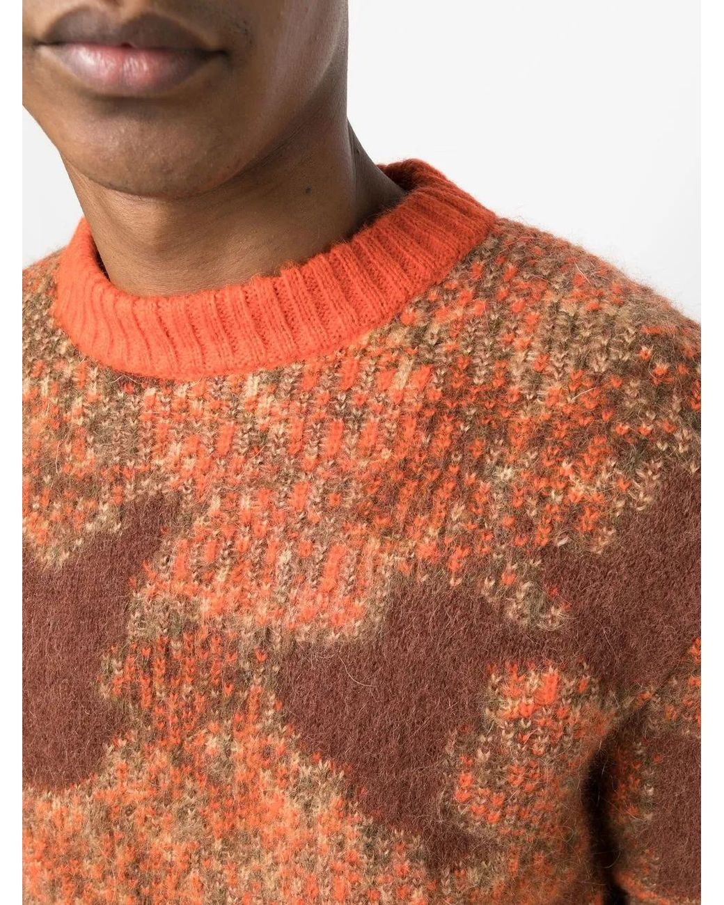 ERL Brown Pull En Maille Intarsia for men