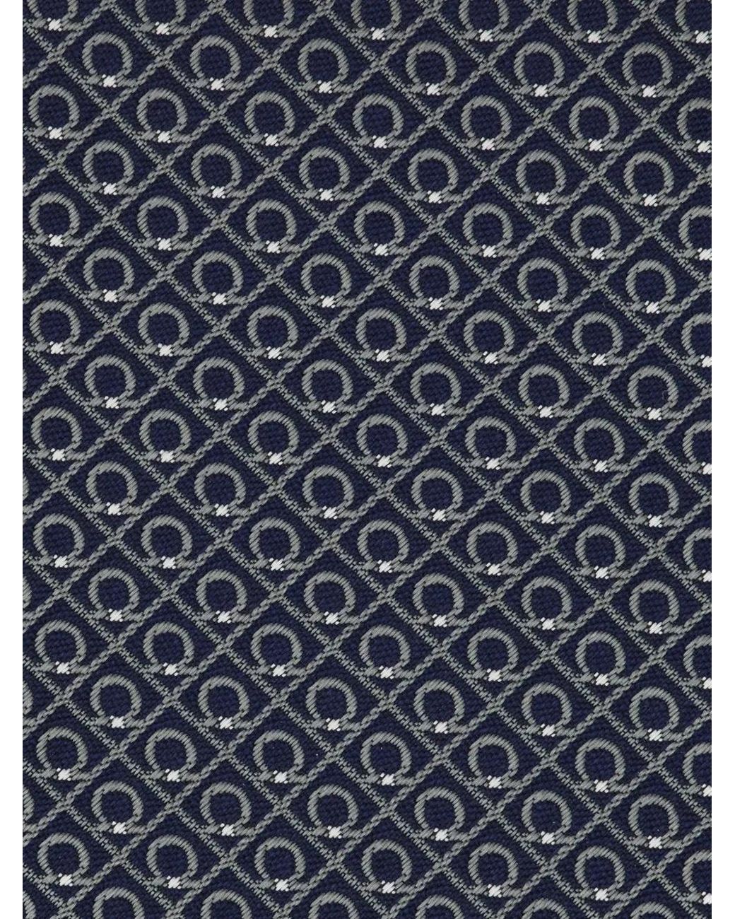 Ferragamo Black Jacquard Silk Tie for men