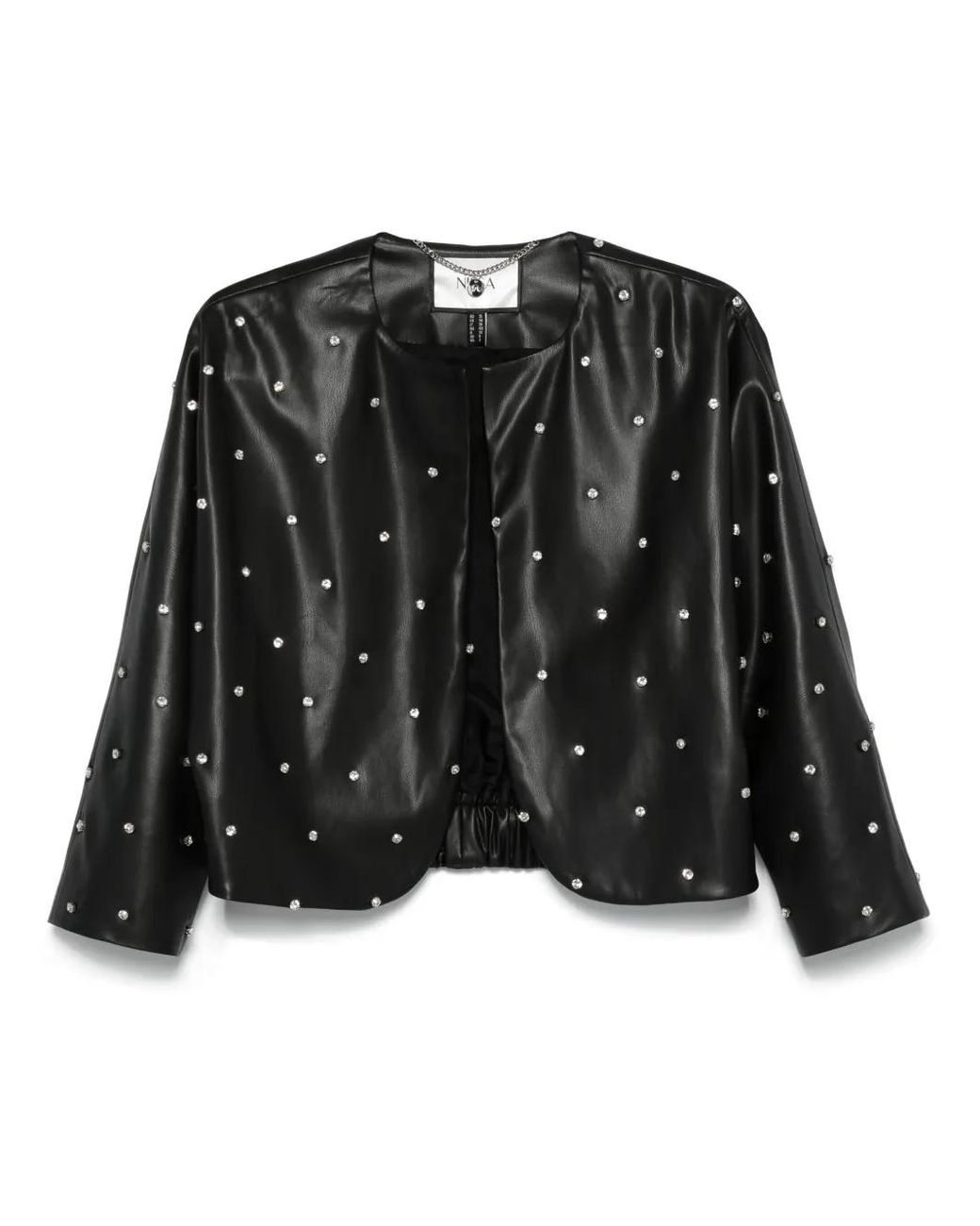 Nissa Black Crystal-Embellished Jacket