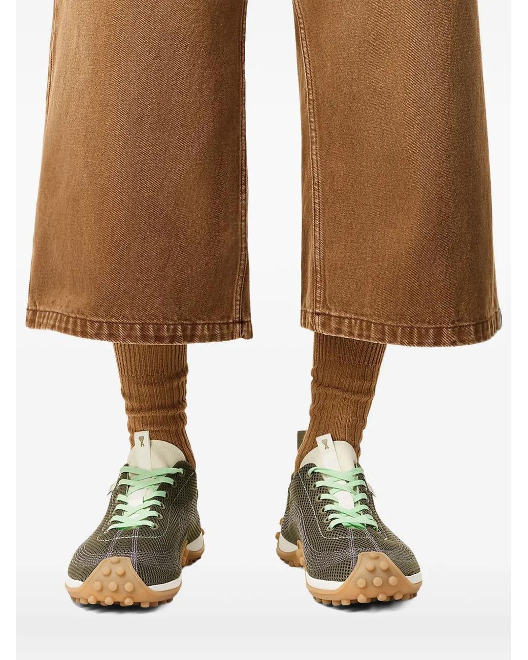 AMI Green Mirage Mesh Sneakers