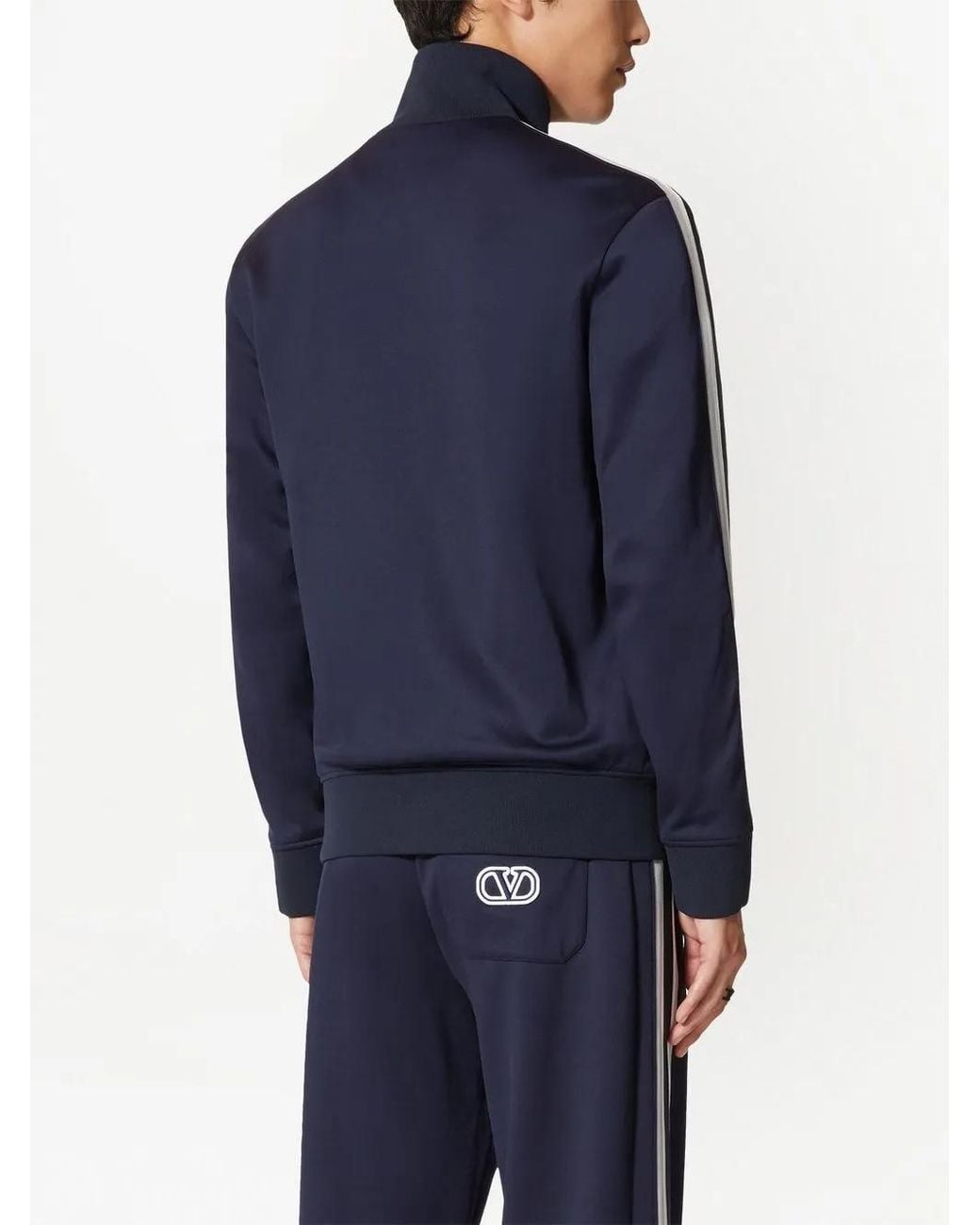 Valentino Garavani Blue Vlogo Signature-Patch Track Jacket for men