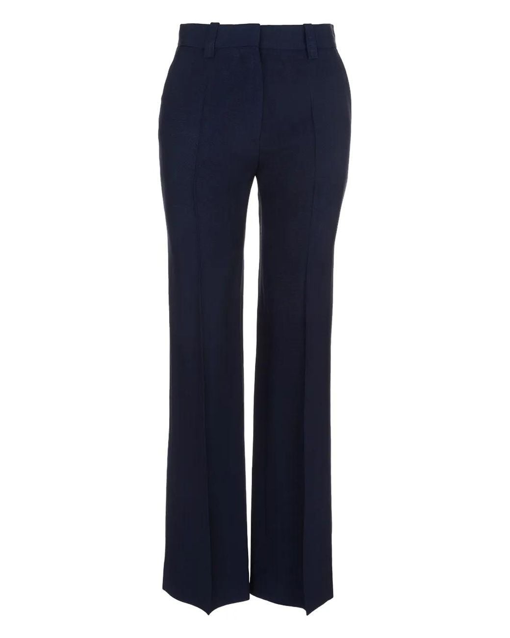 Victoria Beckham Blue Flared-Leg Trousers