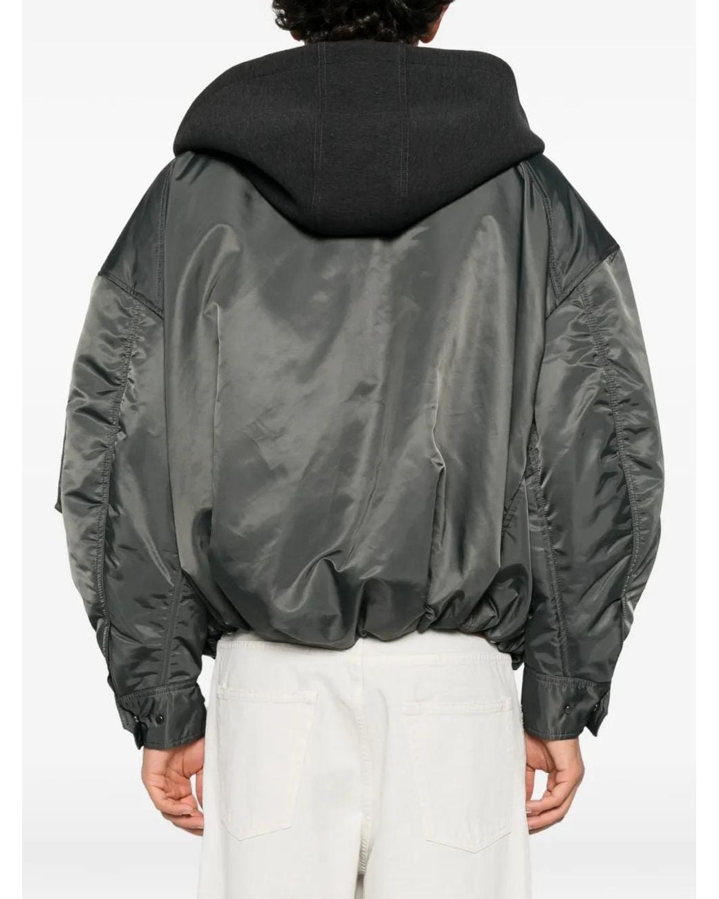 Feng Chen Wang Gray Layered Bomber Jacket for men