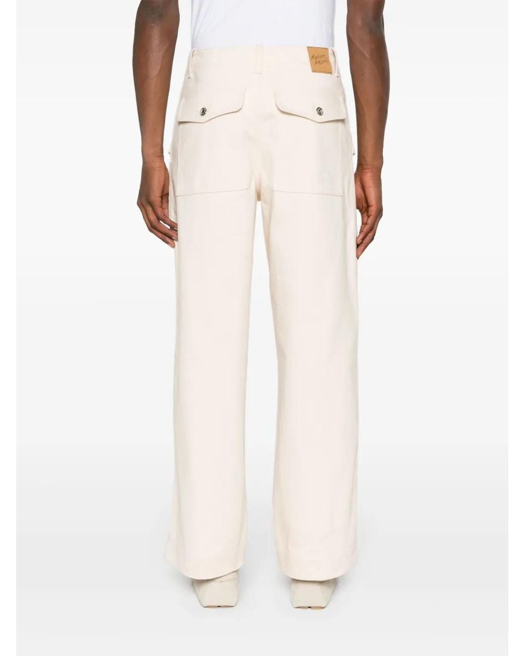 Maison Kitsuné White Workwear Straight-Leg Jeans for men
