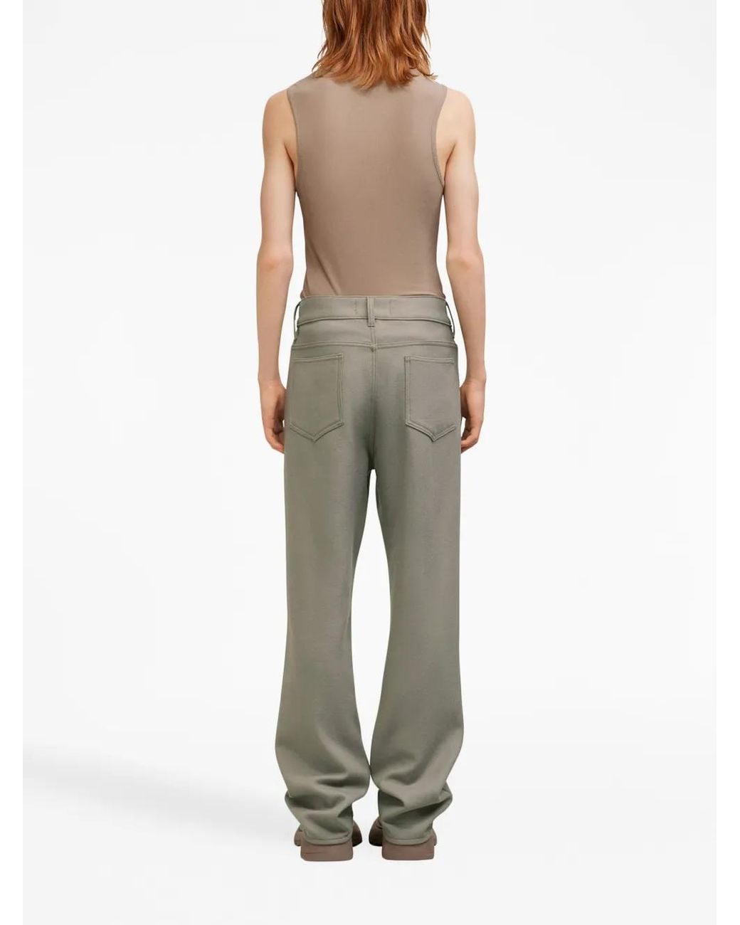 AMI Straight Broek in het Gray