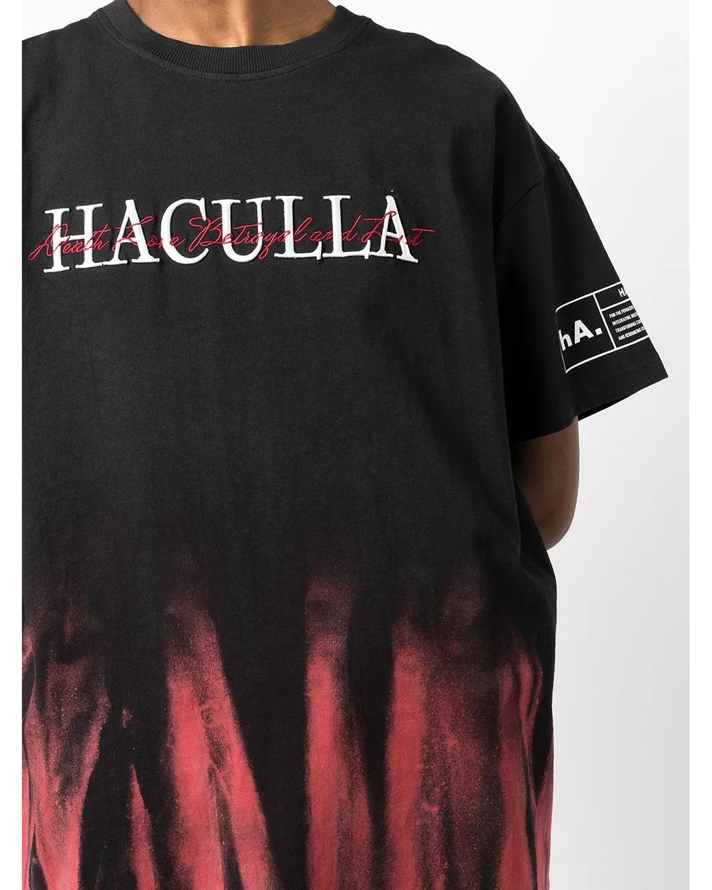 Haculla Black Logo-Print T-Shirt for men