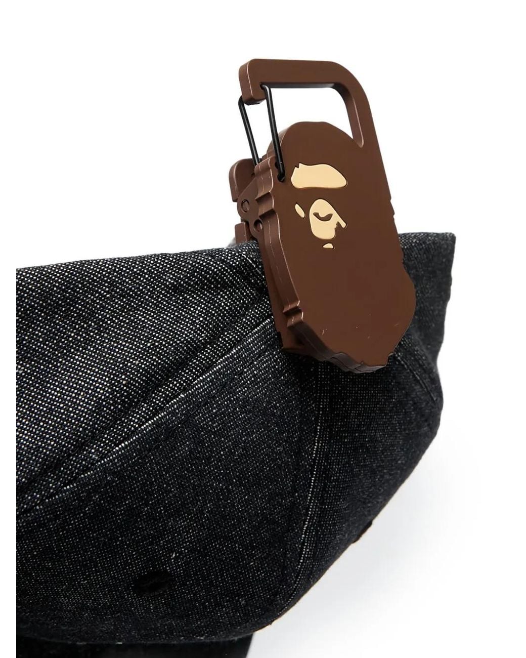 A Bathing Ape Black Logo Denim Cap