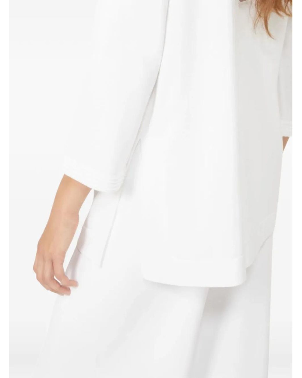 Max Mara White V-Neck Sweater
