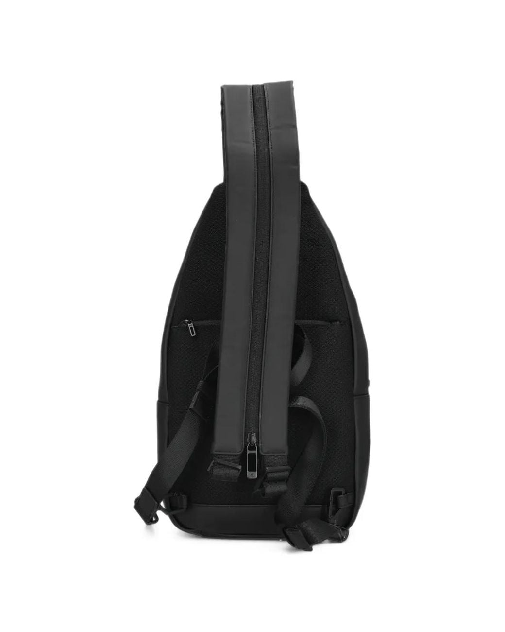 Piquadro Black Logo-Plaque Backpack for men