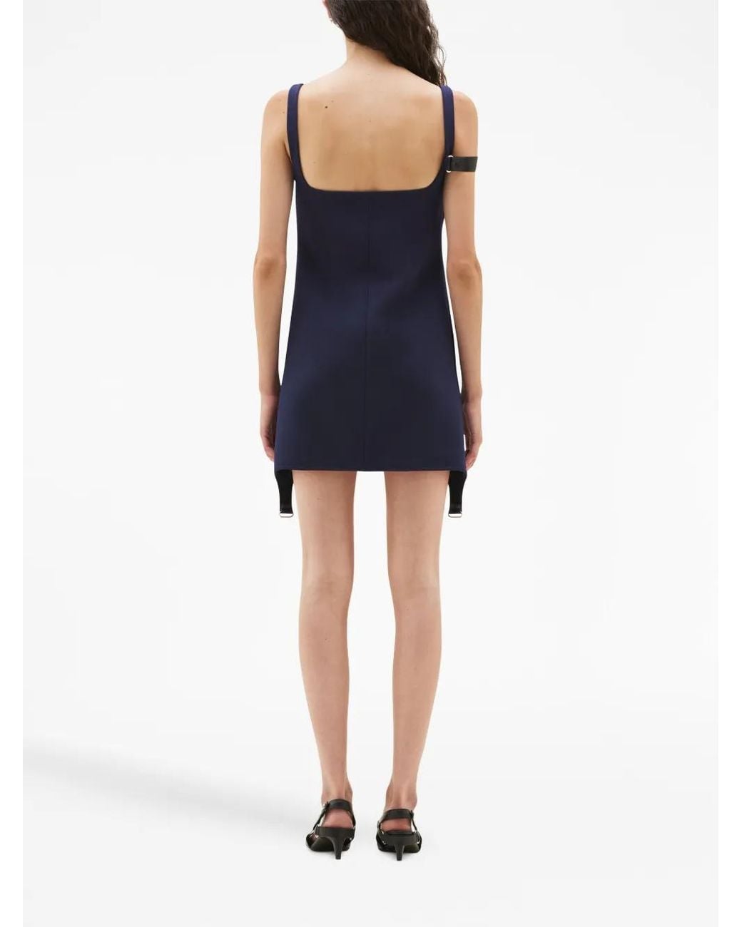 Courreges Blue Cut-Out Zip-Up Dress