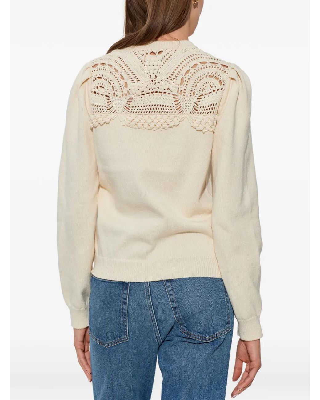 Ulla Johnson White Crochet Sweater