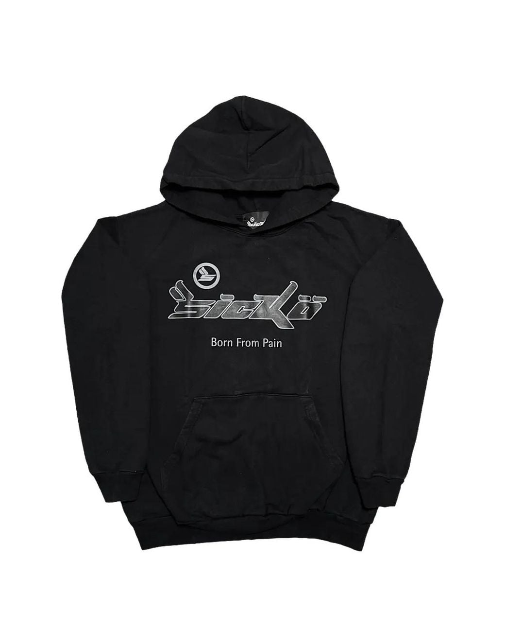 Sicko Black Born From Pain Logo-Print Hoodie for men