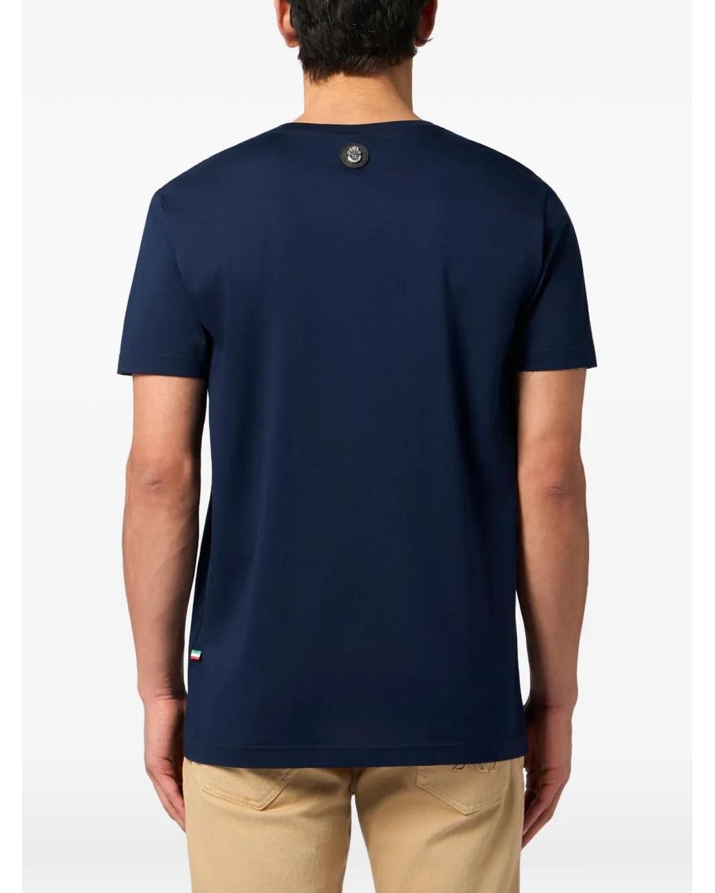 Billionaire Blue Ss Round-Neck T-Shirt for men