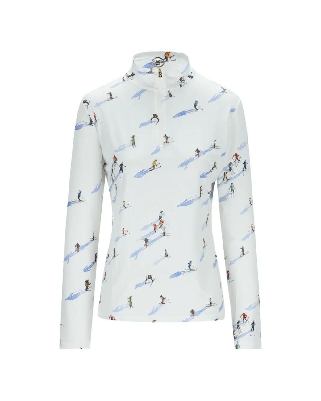 Bogner Blue Pull À Col Zippé