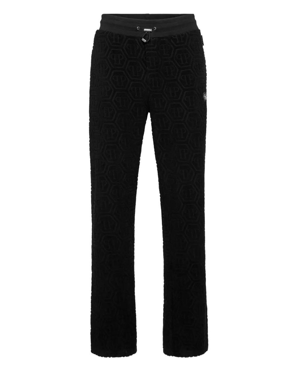 Pantalone 'Monogram' di Philipp Plein in Black da Uomo