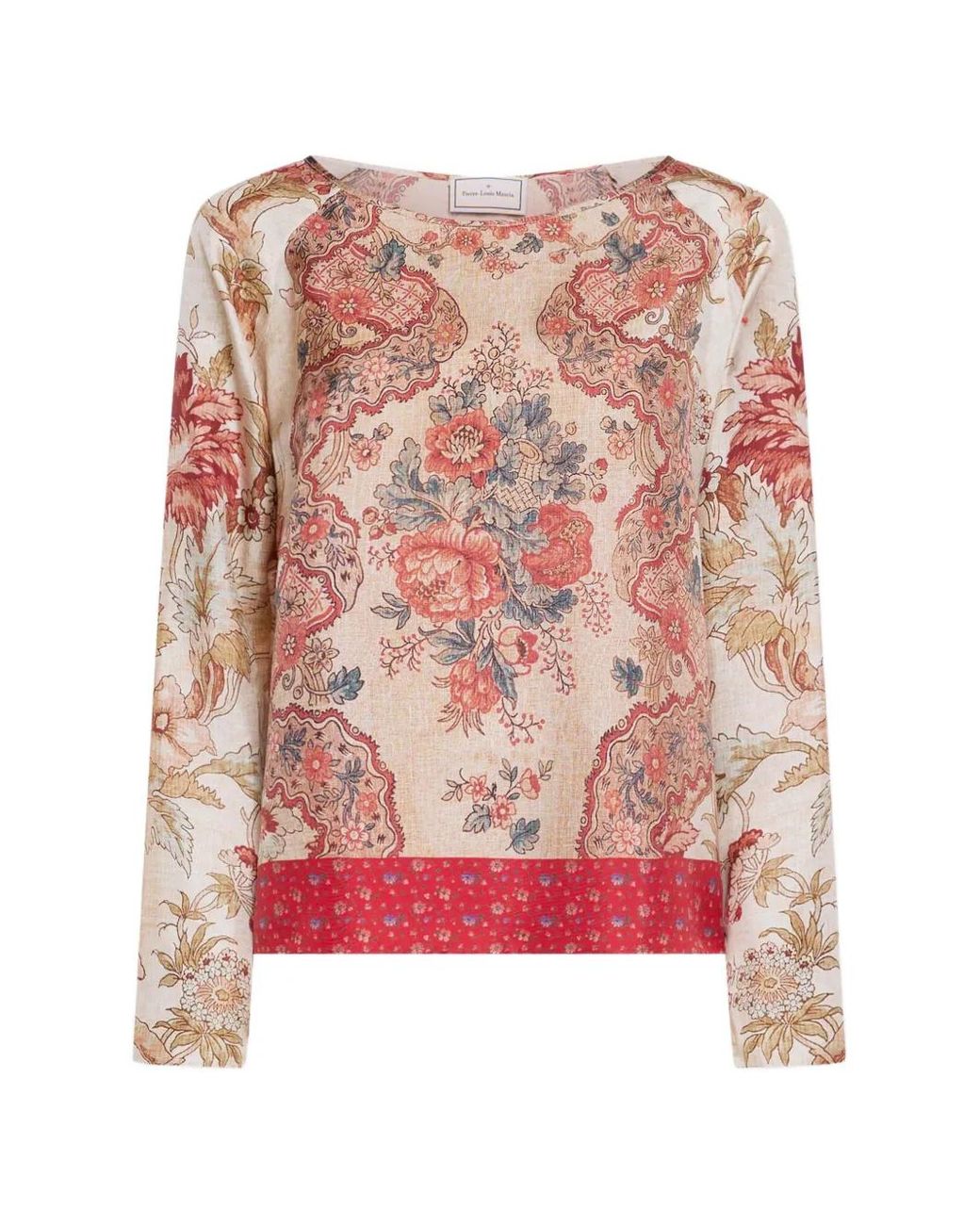 Pierre Louis Mascia Pink Aloe Floral-Longsleeve Shirt