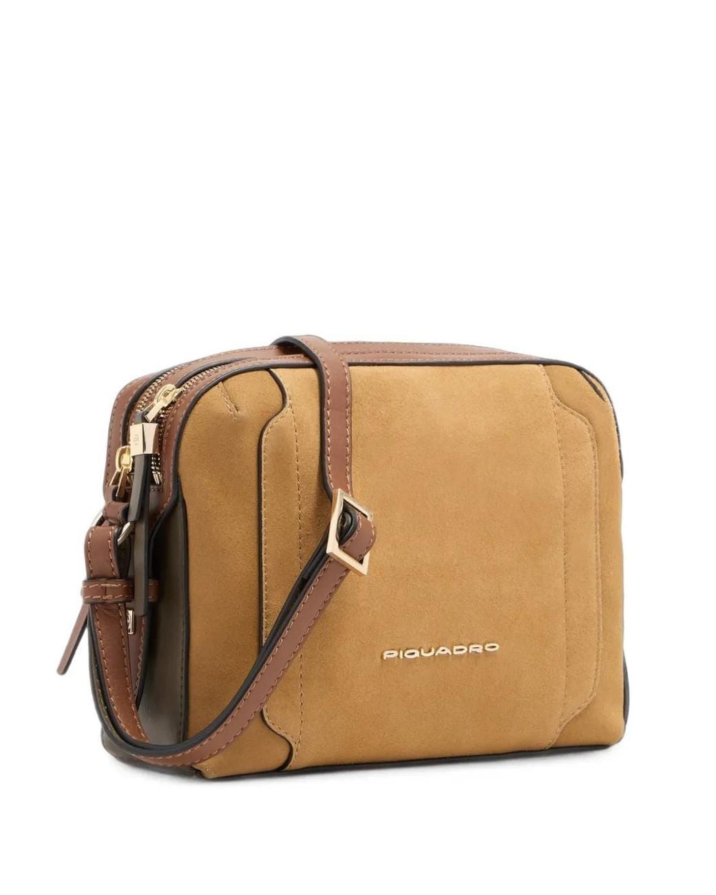 Piquadro Natural Logo-Plaque Cross Body Bag