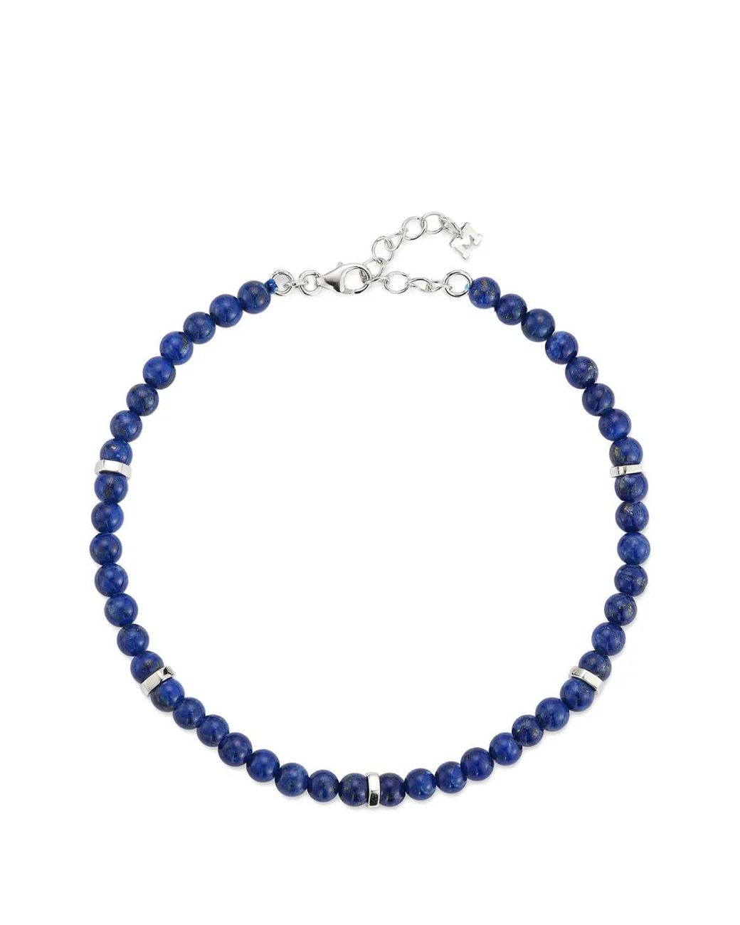 Mateo Blue Hex Nut Lapis Bead Bracelet for men