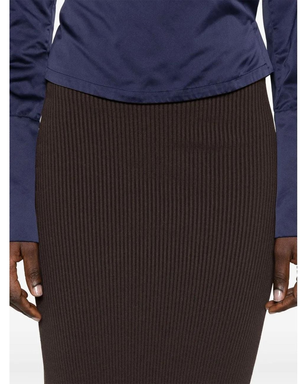 Max Mara Aprile Gebreide Maxi-Rok in het Brown