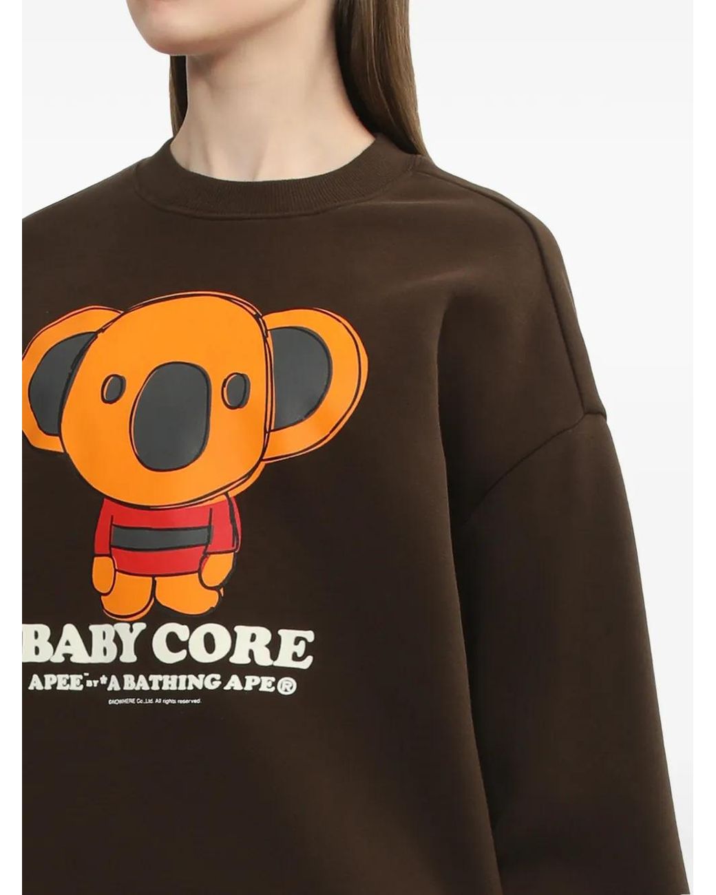 AAPE BY A BATHING AP Brown Baby Core Sweatshirt