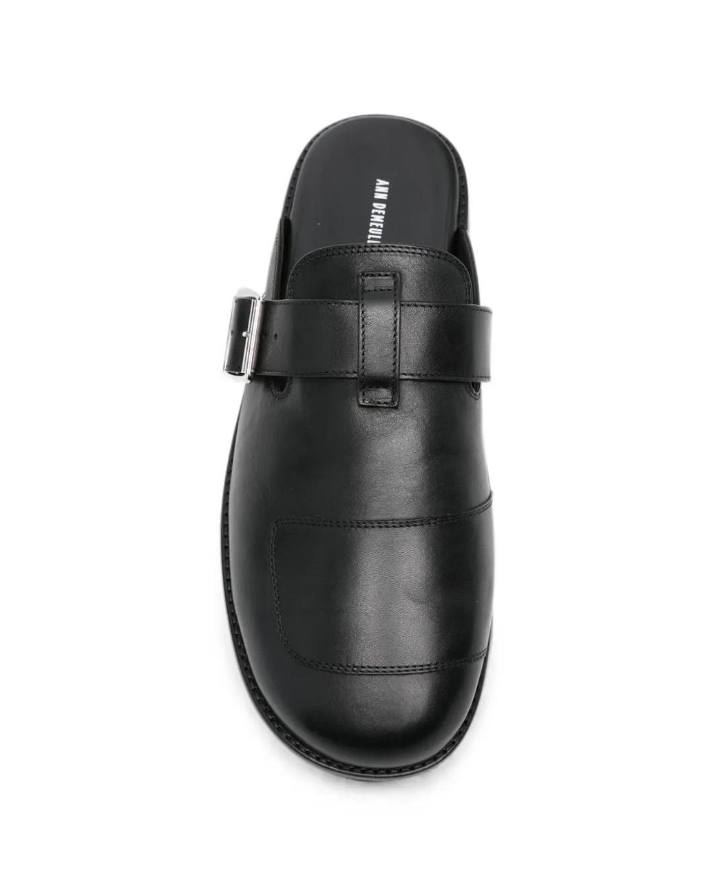 Ann Demeulemeester Black Buckle-Strap Sandals for men